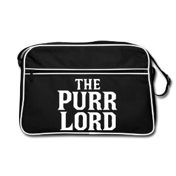 La typographie de la Mafia Purr Lord Bold - Sac Retro - noir/blanc - Devant