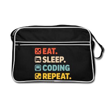Programmer's Life Humor for Programmers - Retro Bag - black/white - Front