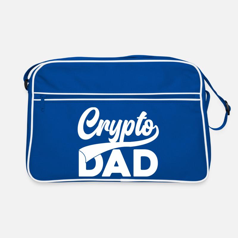 Crypto Dad Script Logo Retro Tasche