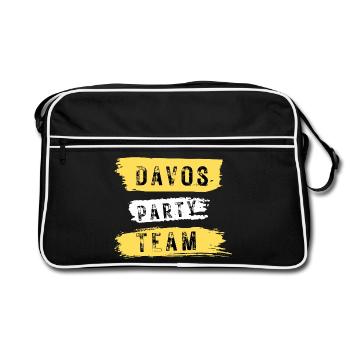 Équipe de fête de Davos Après Ski - Sac Retro - noir/blanc - Devant
