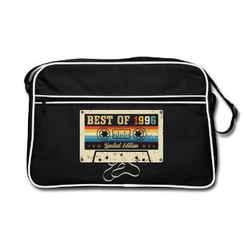 Best Of 1996 30th Birthday - Retro Tasche - Schwarz/Weiß - Vorne