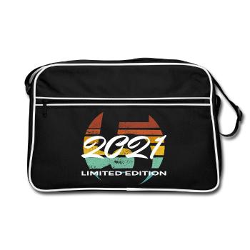 Cadeau 5e anniversaire 2021 pour garçons et filles - Sac Retro - noir/blanc - Devant