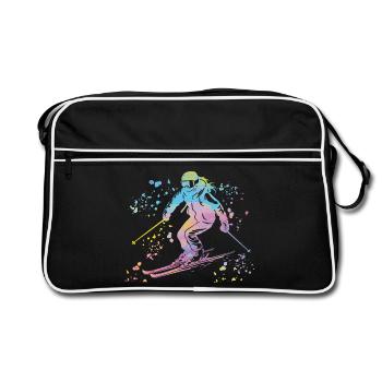 Ski alpin Sports d’hiver Ski nordique - Sac Retro - noir/blanc - Devant