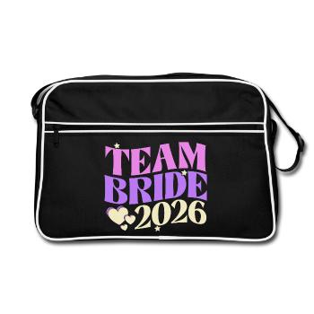 Équipe Mariée 2026 - Sac Retro - noir/blanc - Devant
