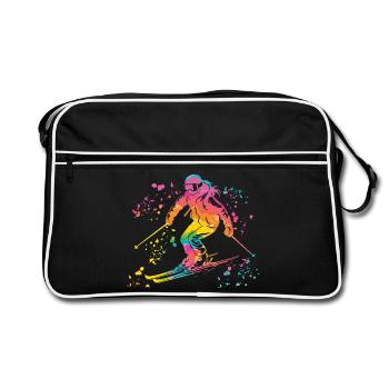 Ski alpin Sports d’hiver Ski nordique - Sac Retro - noir/blanc - Devant