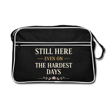 Sensibilisation à l’endométriose Guerrier de l’endo - Sac Retro - noir/blanc - Devant