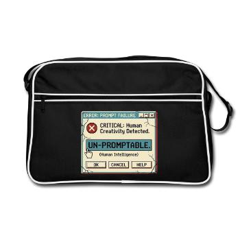 Unpromptable - Retro Bag - black/white - Front
