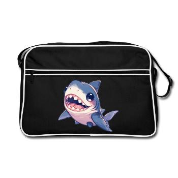 Haie Hai - Retro Tasche - Schwarz/Weiß - Vorne