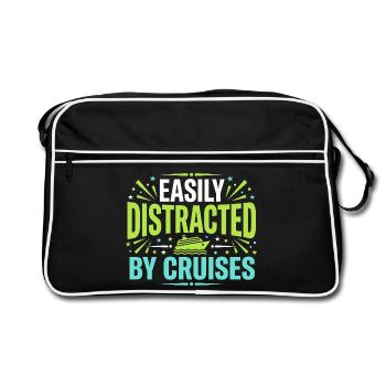Cruising Granny, Grandma On Deck, - Retro Bag - black/white - Front