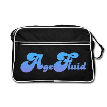 Agefluid - Retro Tasche - Schwarz/Weiß - Vorne