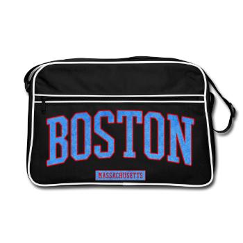 Emblème de la fierté de Boston City - Sac Retro - noir/blanc - Devant