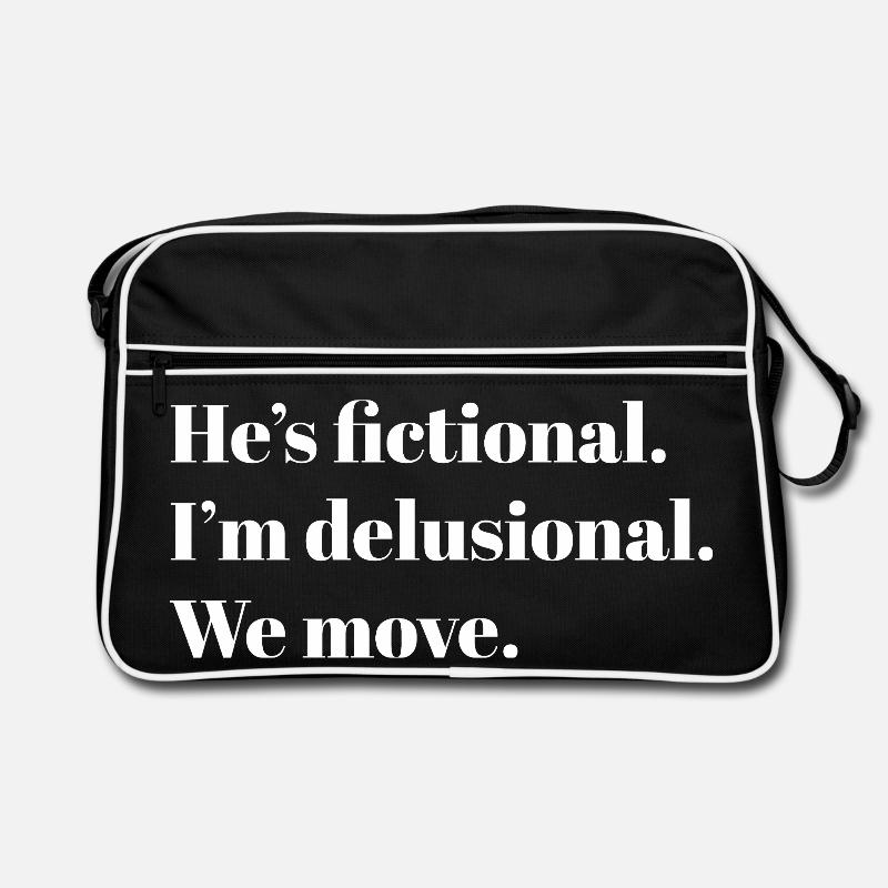 He’s Fictional. – BookTok Meme Design - white Retro Tasche
