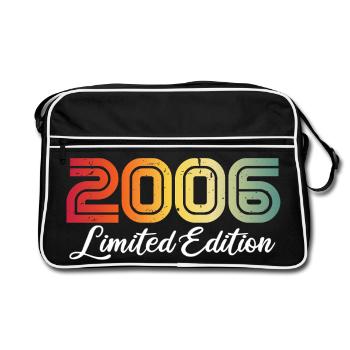 2006 Geburtstagsgeschenk 20 Jahre alt, 20. Geburtstagsgeschenk - Retro Tasche - Schwarz/Weiß - Vorne