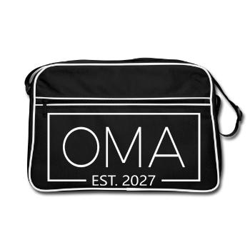 Grandma est. 2027 Grandma-to-be 2027 - Retro Bag - black/white - Front