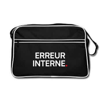Internal error humor geek fatigue - Retro Bag - black/white - Front