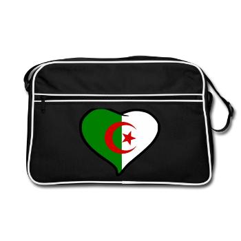 Drapeau Algérie - Sac Retro - noir/blanc - Devant