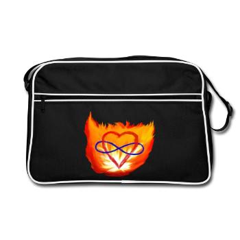 Polyamory - Retro Tasche - Schwarz/Weiß - Vorne
