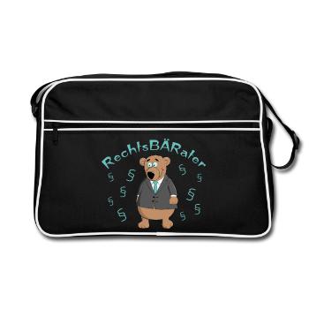 Conseiller juridique - droit - avocat - Sac Retro - noir/blanc - Devant