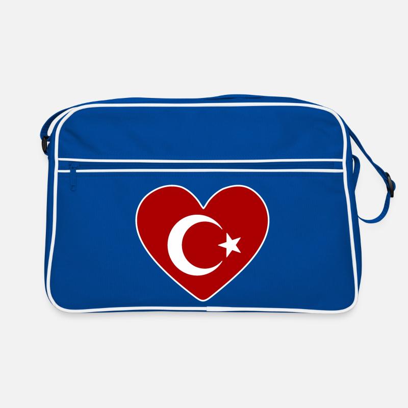 Coeur comme drapeau turc Sac Retro
