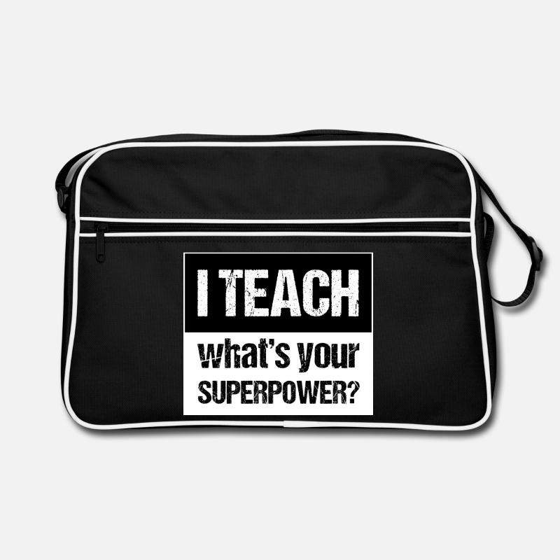 Und lehren - Retro Tasche - Schwarz/Weiß