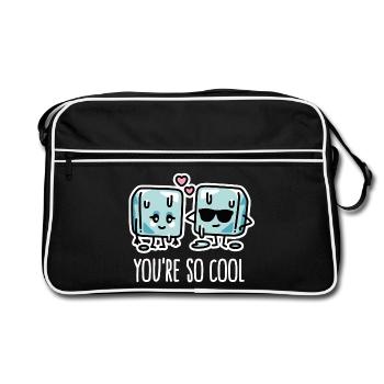 Drôle de vague de chaleur, glaçons cool Vous êtes si cool - Sac Retro - noir/blanc - Devant