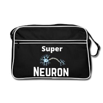 Superneuron-Netzwerk - Retro Tasche - Schwarz/Weiß - Vorne