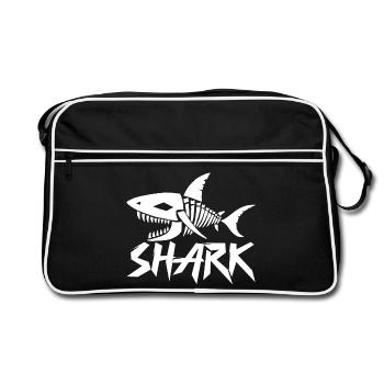 Squelette de requin - Sac Retro - noir/blanc - Devant