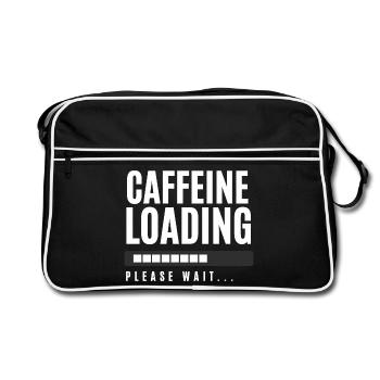 Caffeine Loading Please Wait - Retro Bag - black/white - Front
