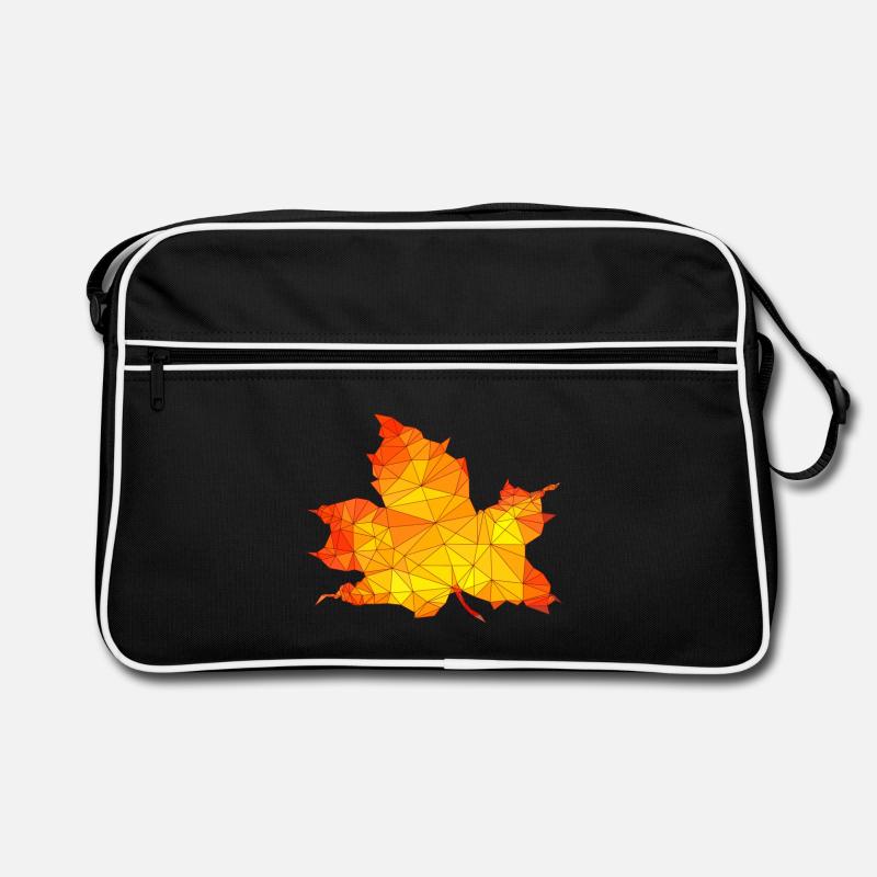 Polygonal Automne Érable Feuille Poly Art Sac Retro
