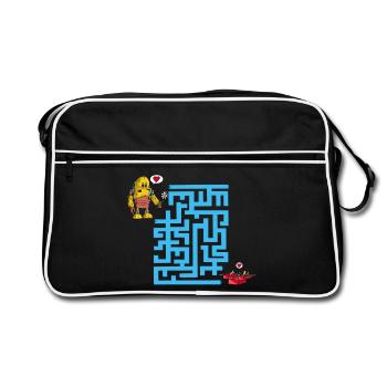 The Lovers' Labyrinth - Retro Bag - black/white - Front