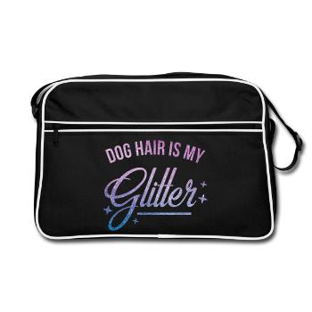 Les poils de chien sont mes paillettes - Sac Retro - noir/blanc - Devant