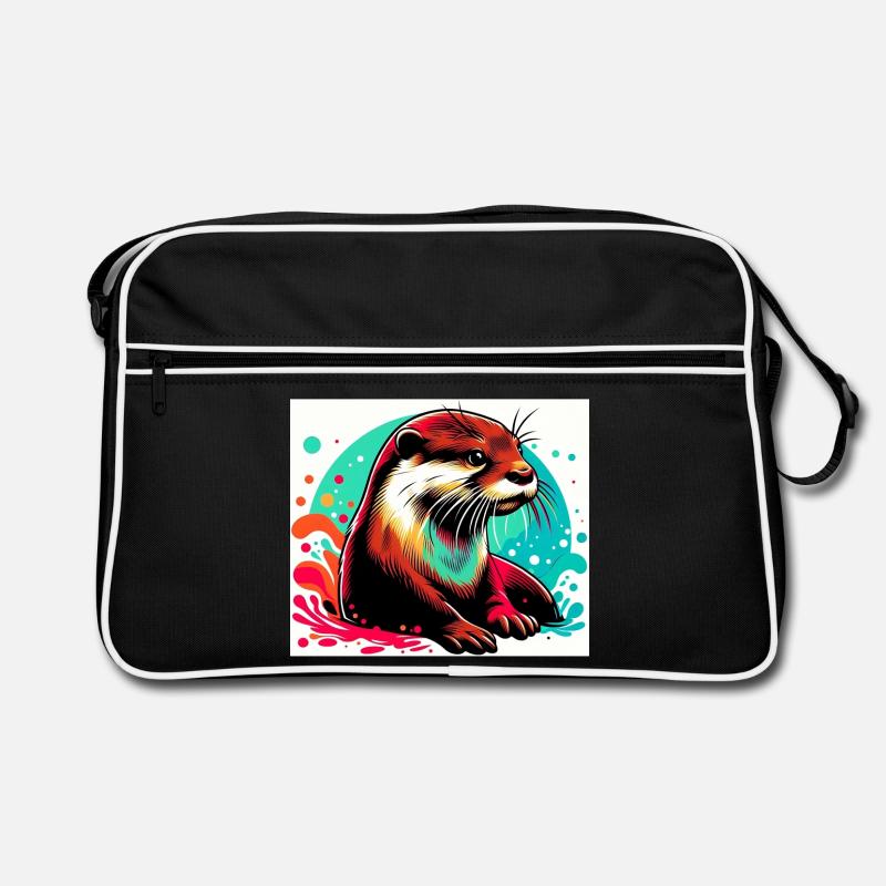 Otter - Retro Bag - black/white