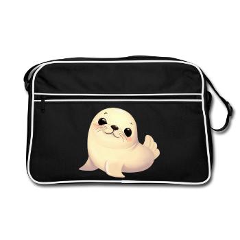 Phoque - Sac Retro - noir/blanc - Devant