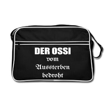 of the East Germans threatened with extinction - Retro Bag - black/white - Front