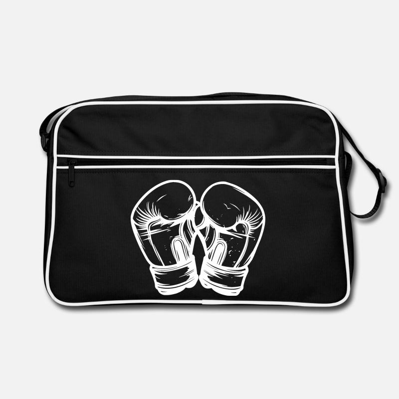Kickboxing Gloves Drawing Retro Bag