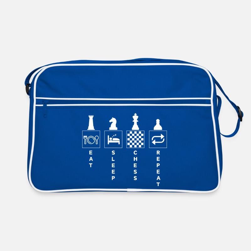 Funny Chess Quote Eat Sleep Repeat Retro Bag
