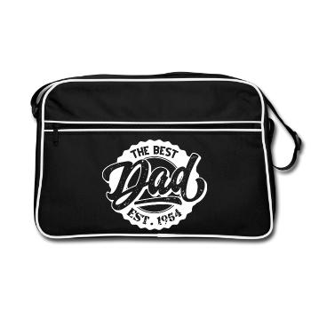 Le meilleur papa EST 1954 - Sac Retro - noir/blanc - Devant