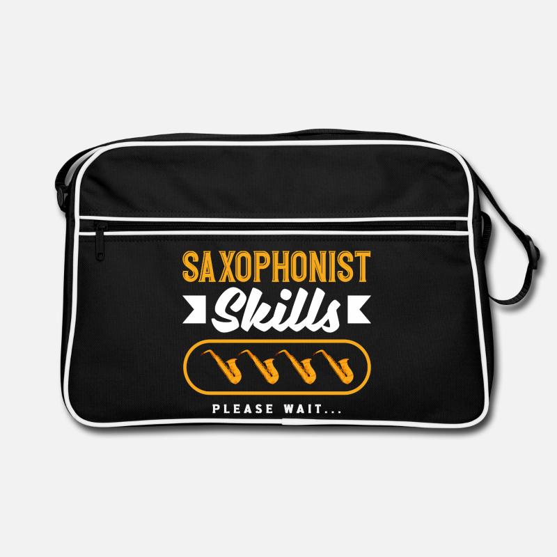 Saxophonist Skills Loading Funny Saxophone Retro Bag