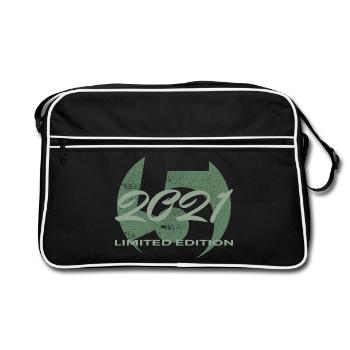 Cadeau 5e anniversaire 2021 pour garçons et filles - Sac Retro - noir/blanc - Devant