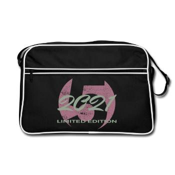 Cadeau 5e anniversaire 2021 pour garçons et filles - Sac Retro - noir/blanc - Devant