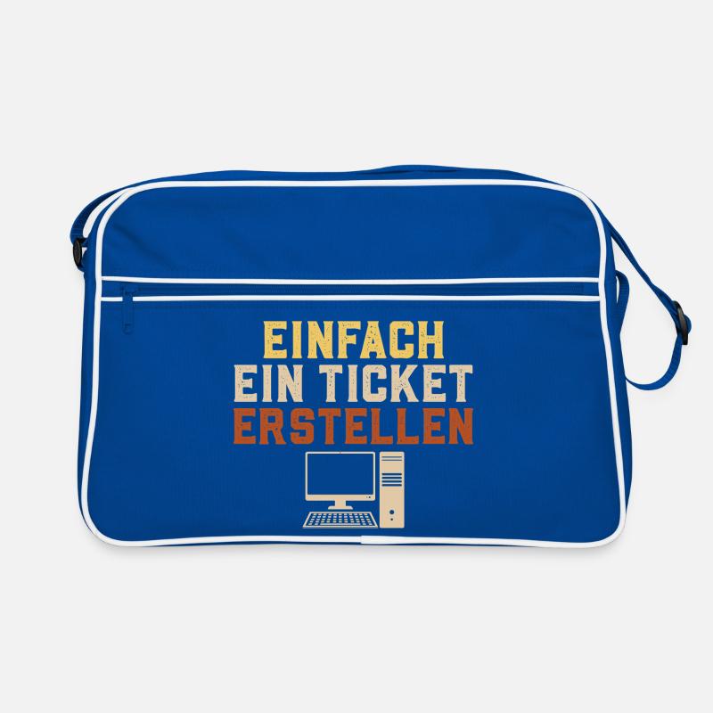 Informatik EINFACH EIN TICKET ERSTELLEN Lustig Retro Tasche