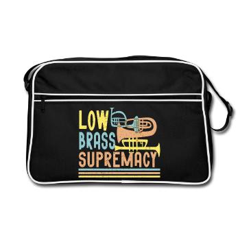 Marching Band Brass Band Low Brass Supremacy - Retro Bag - black/white - Front