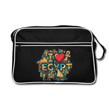 I Love Egypt Holidays - Retro Bag - black/white - Front