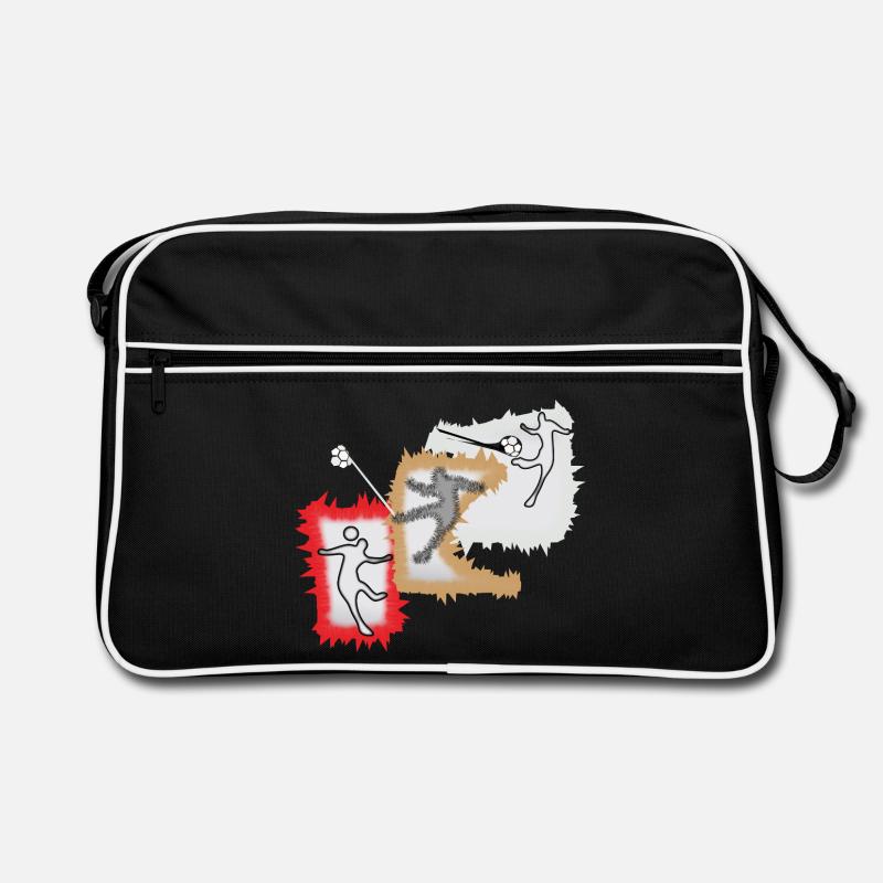Dynamischer Ballspieler Retro Tasche