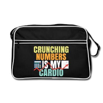 Counting Numbers Is My Cardio Crunching Numbers - Retro Bag - black/white - Front