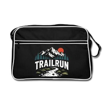 Course sur sentier - Sac Retro - noir/blanc - Devant