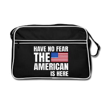 N’ayez pas peur que l’Américain est là US-Amerikaner - Sac Retro - noir/blanc - Devant