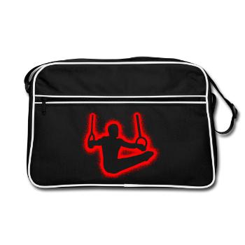 Gymnastique Gymnastique Ring Gymnastique Rings Gymnastique Enfants - Sac Retro - noir/blanc - Devant