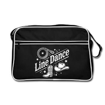 Line Dance Western Motif - Retro Bag - black/white - Front