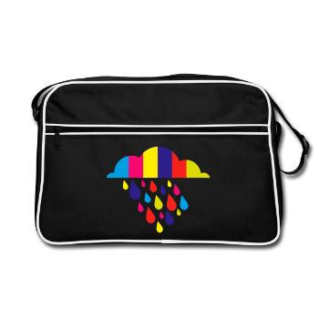 colorful autumn rain - Retro Bag - black/white - Front